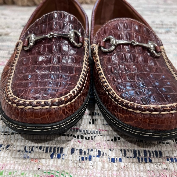 T.B. PHELPS Hornback Croco Bit Driver loafers size 9.5 main image 6